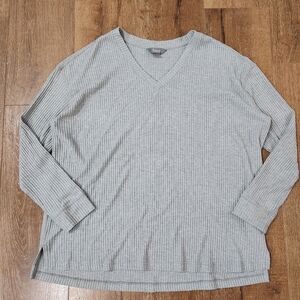 Natural Reflections sage ribbed thermal top size large normcore basic simple